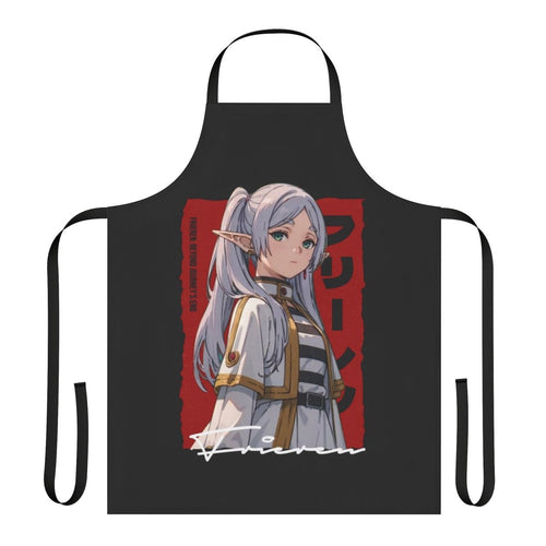 Frieren anime-style elf apron with floral and nature-inspired design