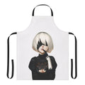 Anime-inspired gaming apron featuring characters and designs from popular video game franchises like Nier, Devil May Cry, and Bayonetta.