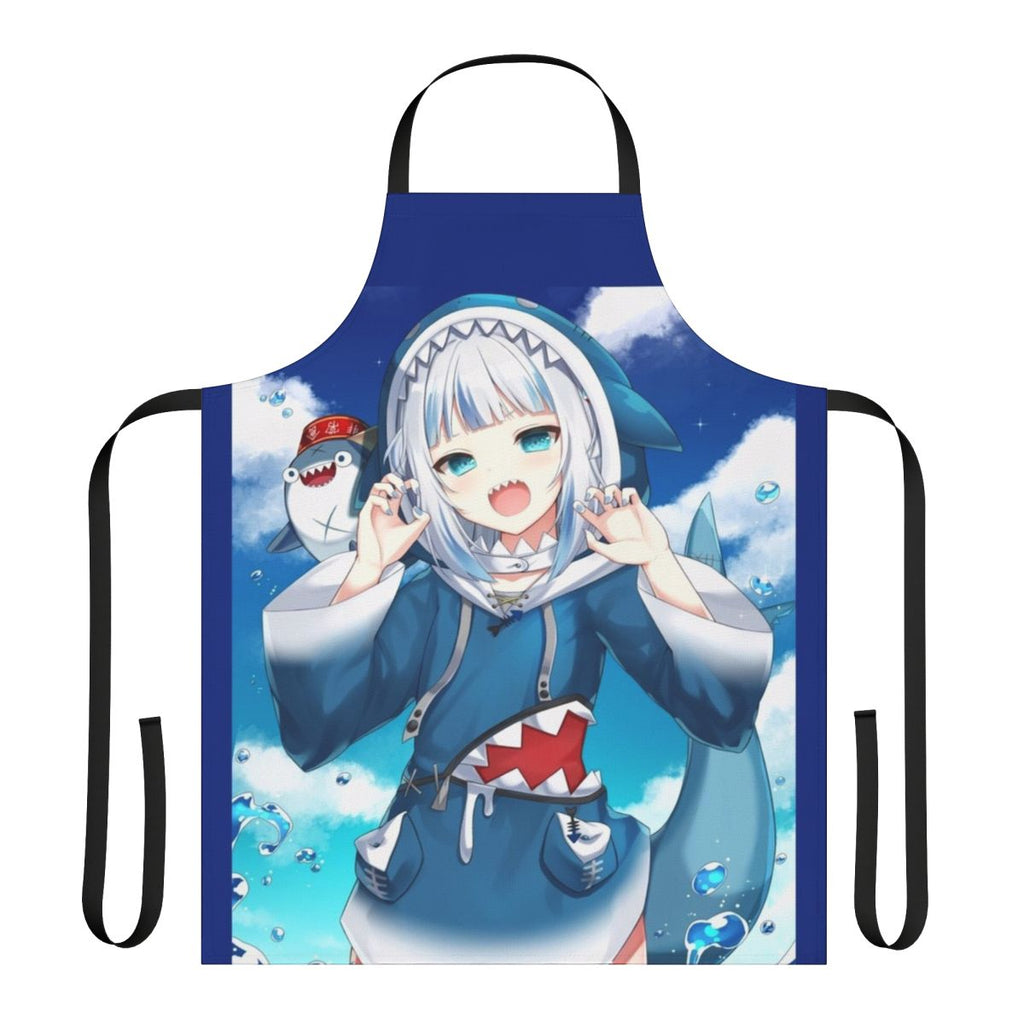 Gawr Gura Hololive-themed apron featuring the popular virtual YouTuber character
