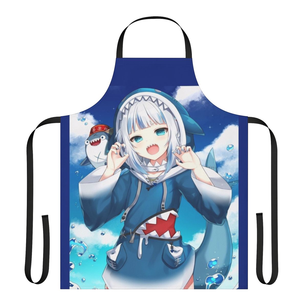 Gawr Gura Hololive-themed apron featuring the popular virtual YouTuber character