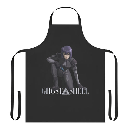 Ghost in the Shell inspired apron featuring a cyberpunk anime design