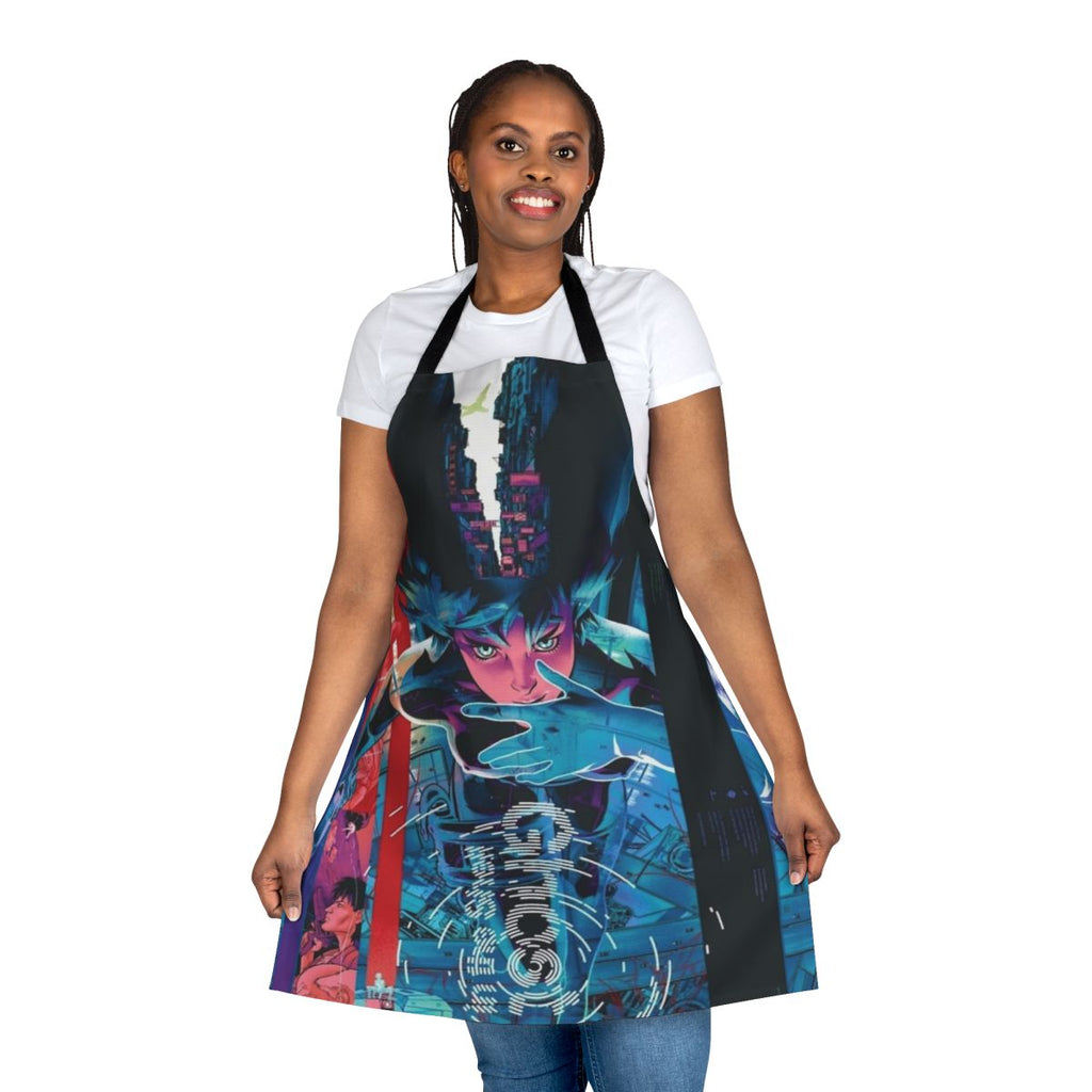 Anime-inspired Ghost in the Shell apron with a stylish design