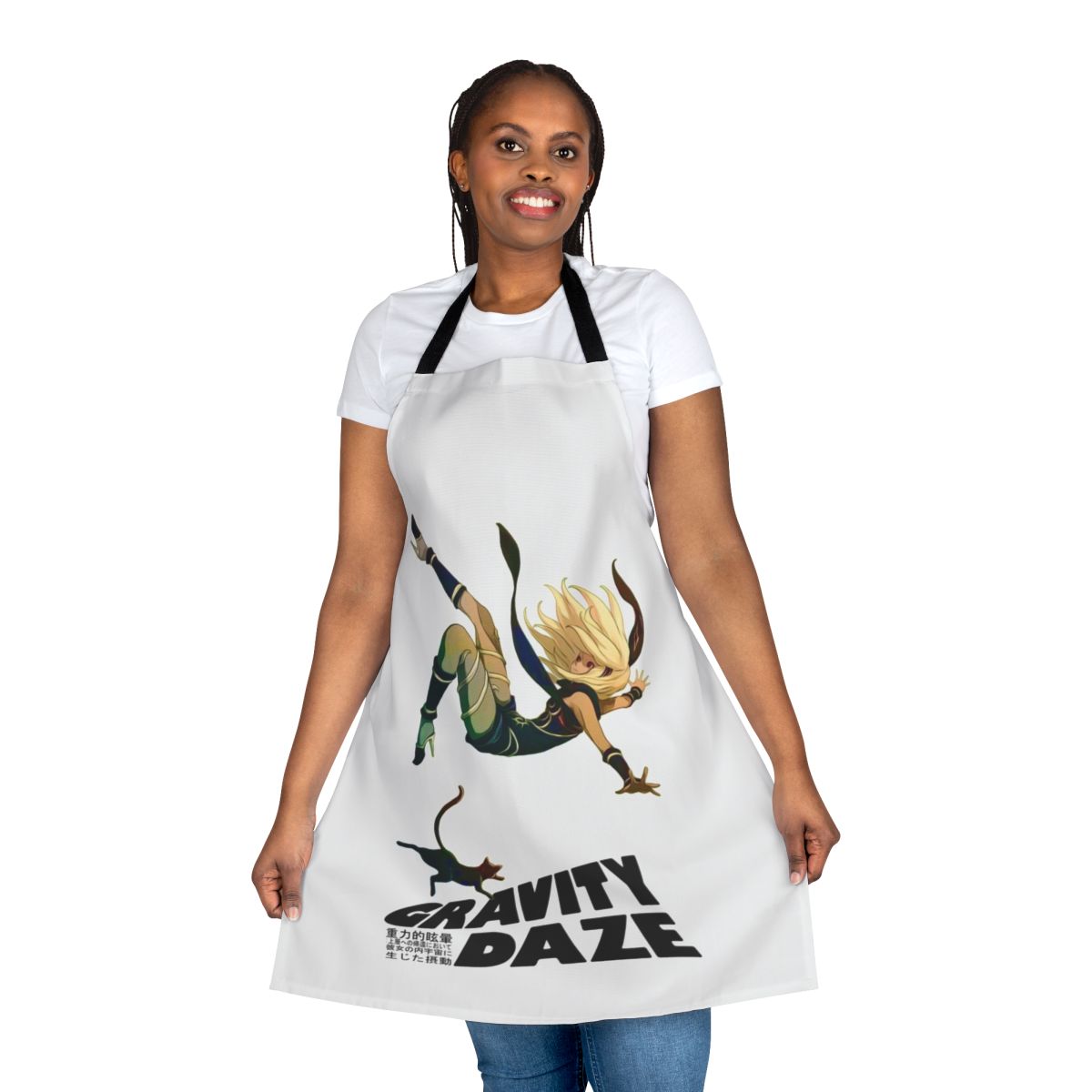 Gravity Daze apron featuring the protagonist Kat, inspired by the popular PlayStation video game series