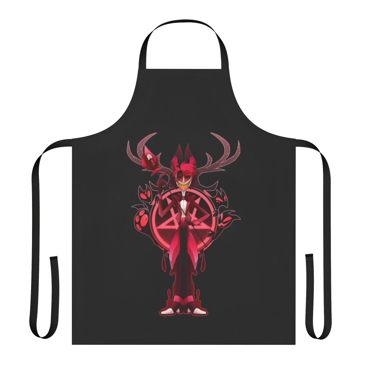 Hazbin Hotel Alastor Character Apron with Adjustable Straps and Pockets