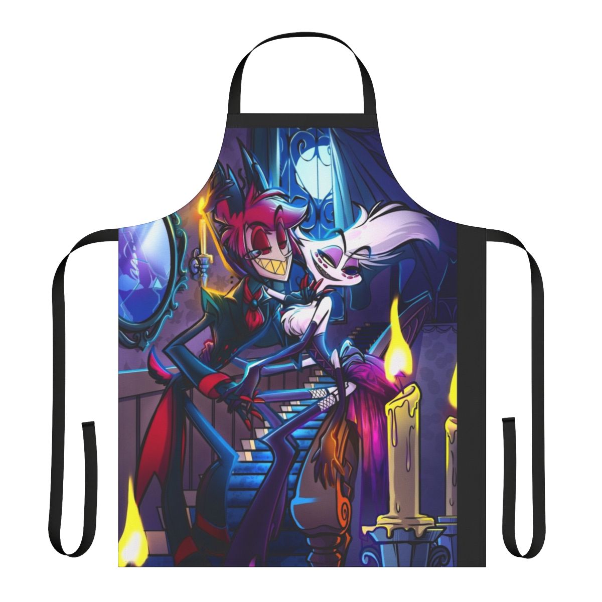 Hazbin Hotel Alastor-themed apron featuring the character design