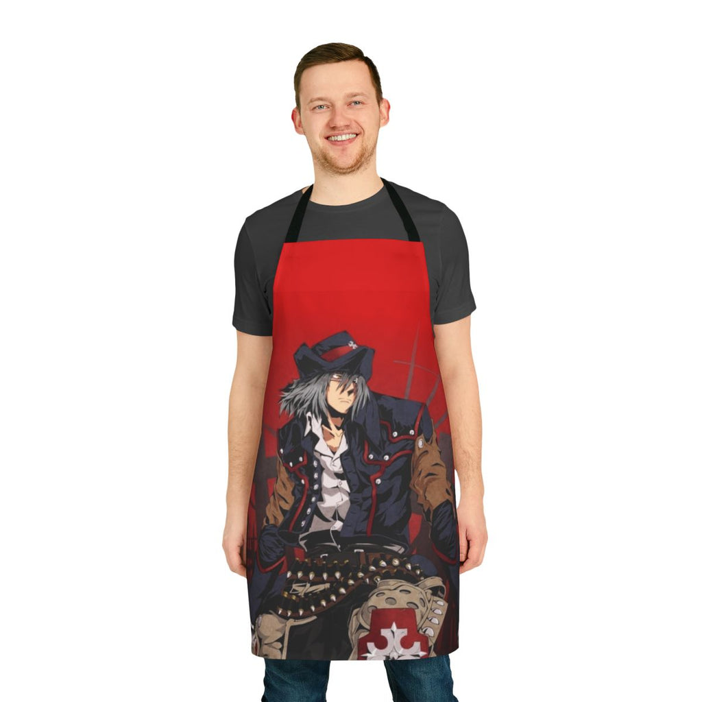 Gungrave-themed heat-resistant apron featuring anime-style graphics