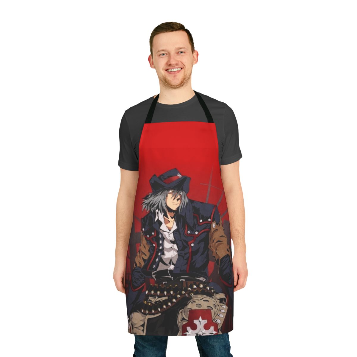 Gungrave-themed heat-resistant apron featuring anime-style graphics