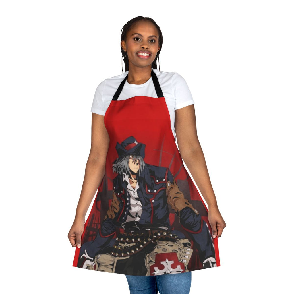 Gungrave-themed heat-resistant apron featuring anime-style graphics