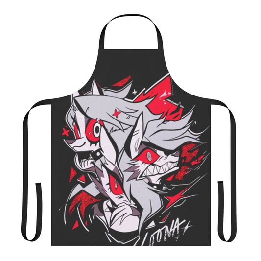 Helluva Boss Loona-themed apron with vibrant character design