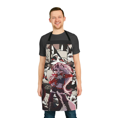 Helluva Boss Loona-themed apron with anime-style design