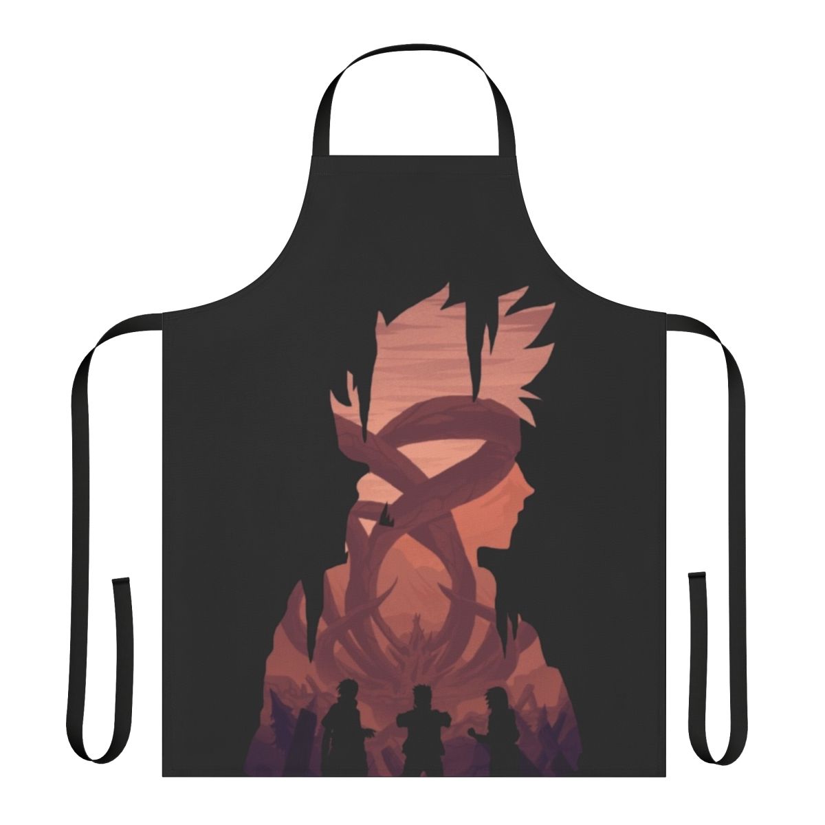 Anime-inspired hero apron with Naruto-style shadow design