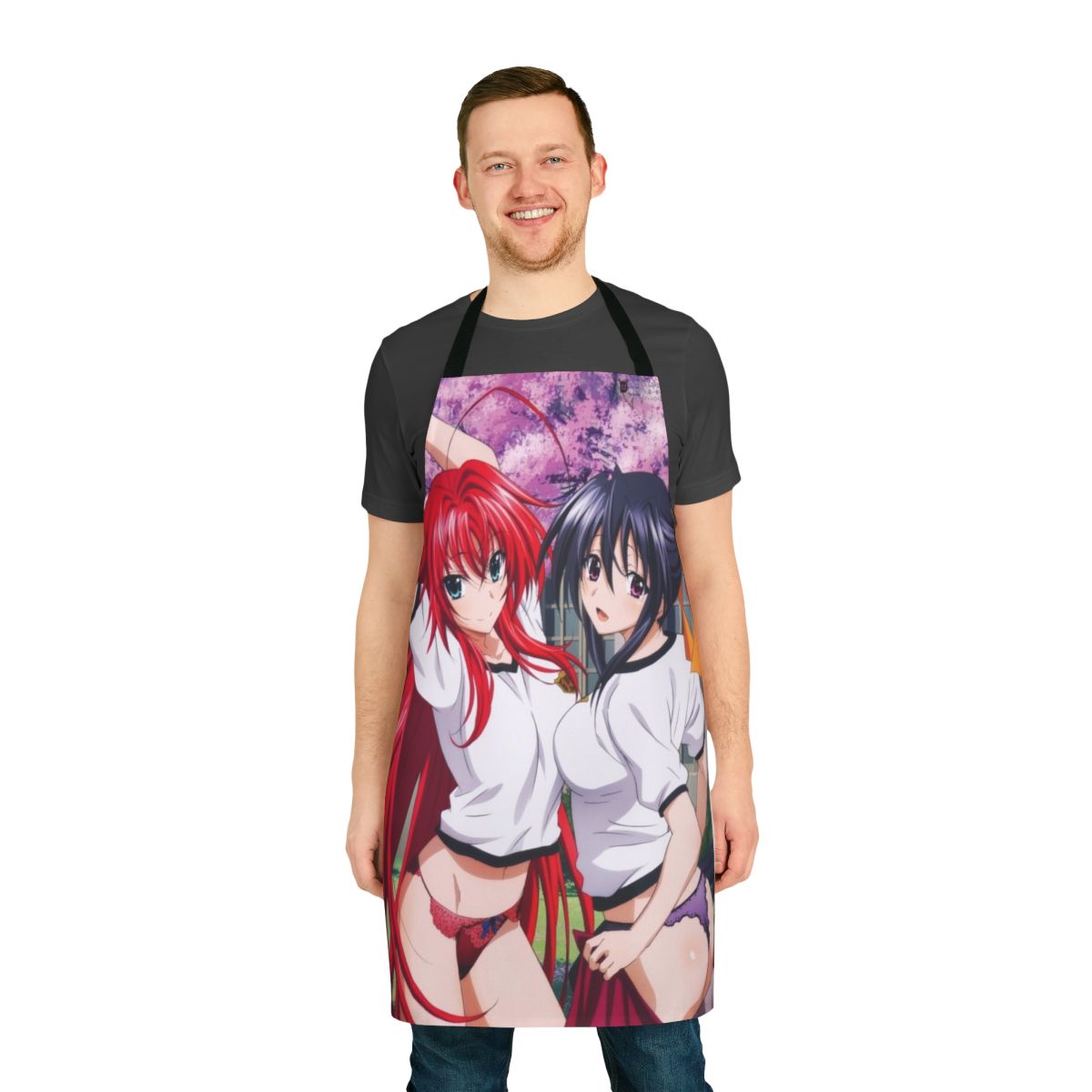 Highschool DxD anime inspired apron featuring characters Rias and Akeno