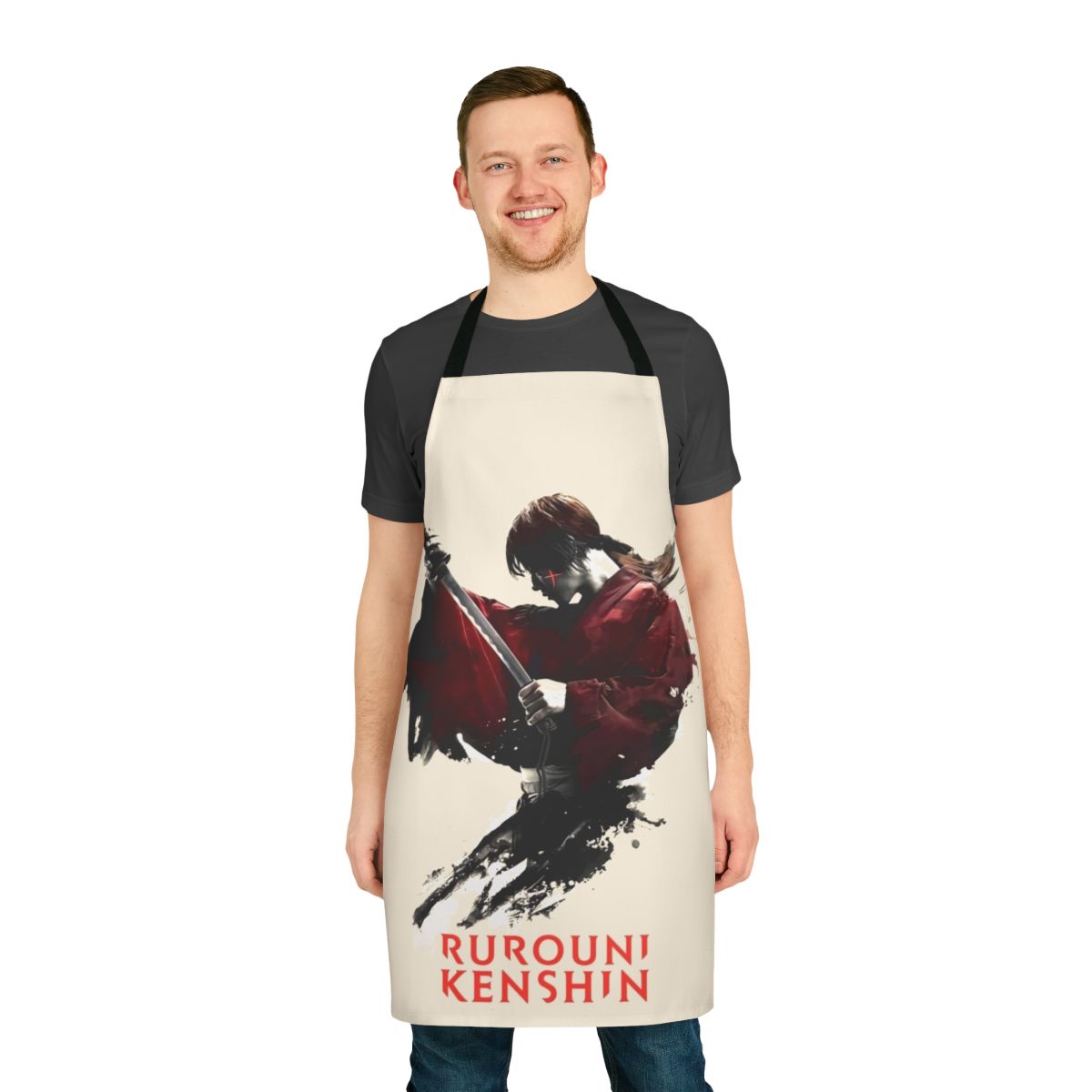 Stylish Himura Kenshin Poster Apron for Rurouni Kenshin Fans