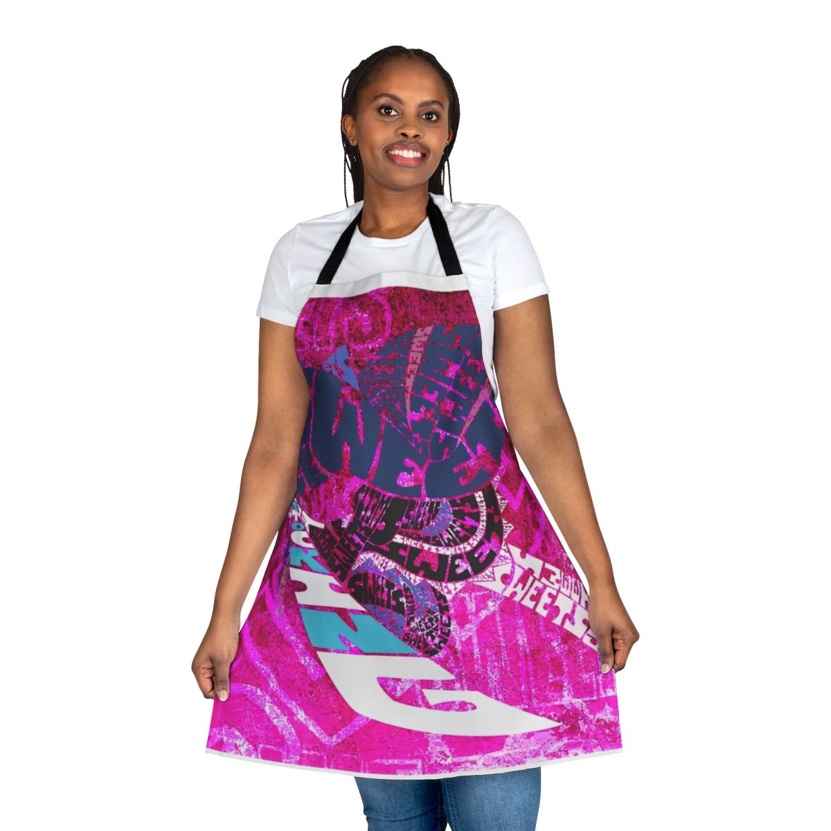 Anime-inspired Japan pop culture apron featuring a stylized design