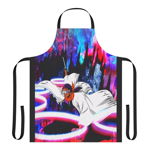 Anime-themed apron featuring the character Kaname Tosen from the Bleach series