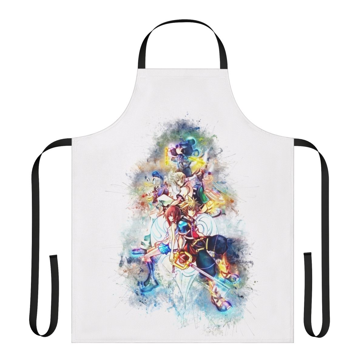 Kingdom Hearts-themed apron featuring beloved cartoon characters
