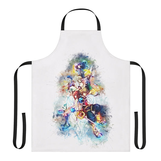 Kingdom Hearts-themed apron featuring beloved cartoon characters
