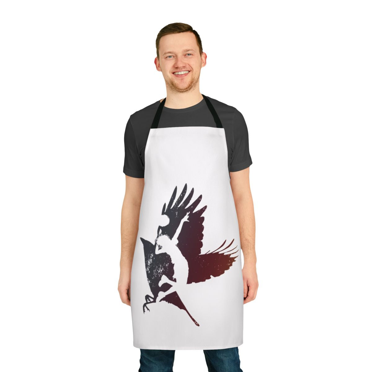 Anime-inspired kitchen apron featuring a Haikyuu! fan art design
