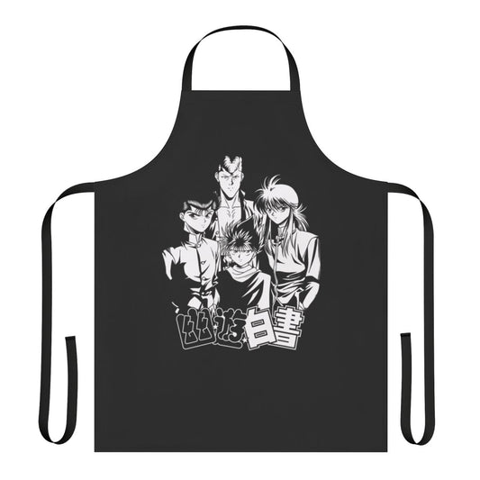 Yuyu Hakusho-inspired kitchen apron with anime and manga-themed graphics