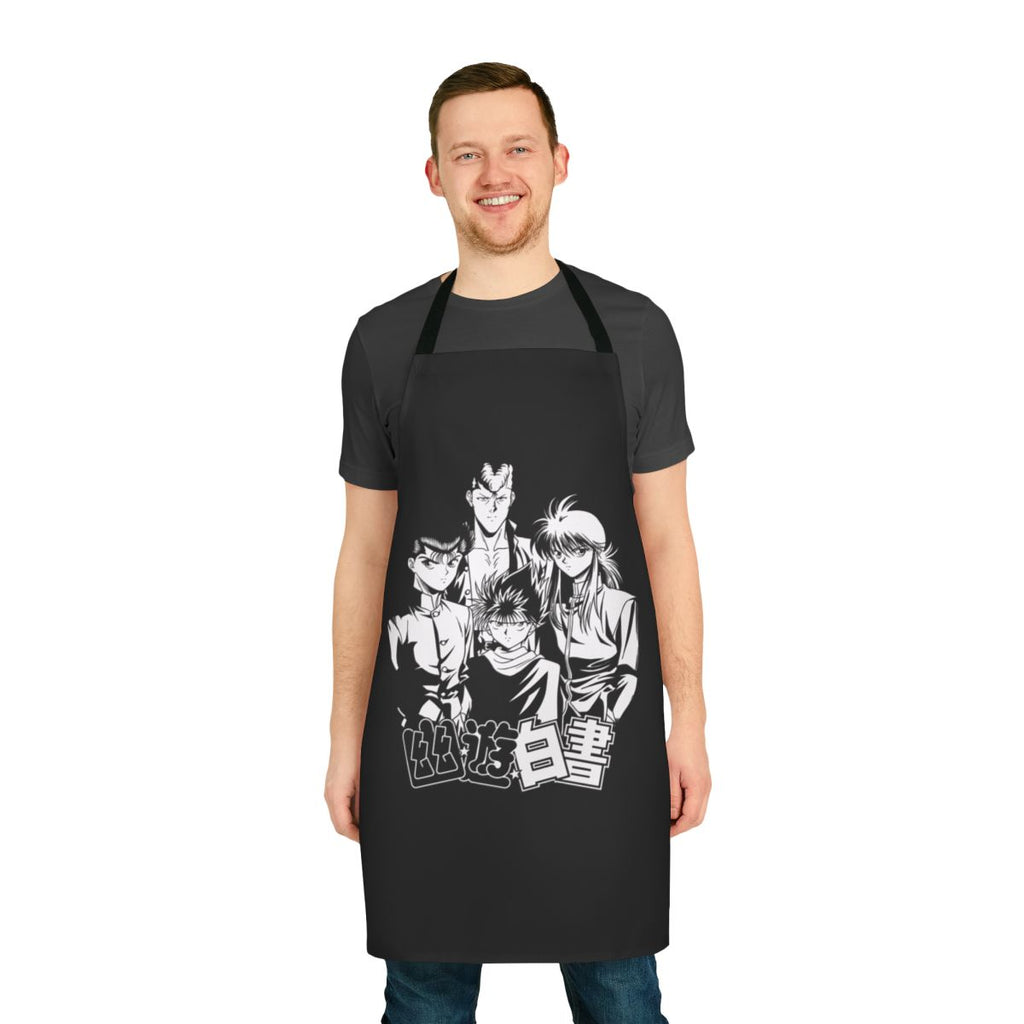 Yuyu Hakusho-inspired kitchen apron with anime and manga-themed graphics