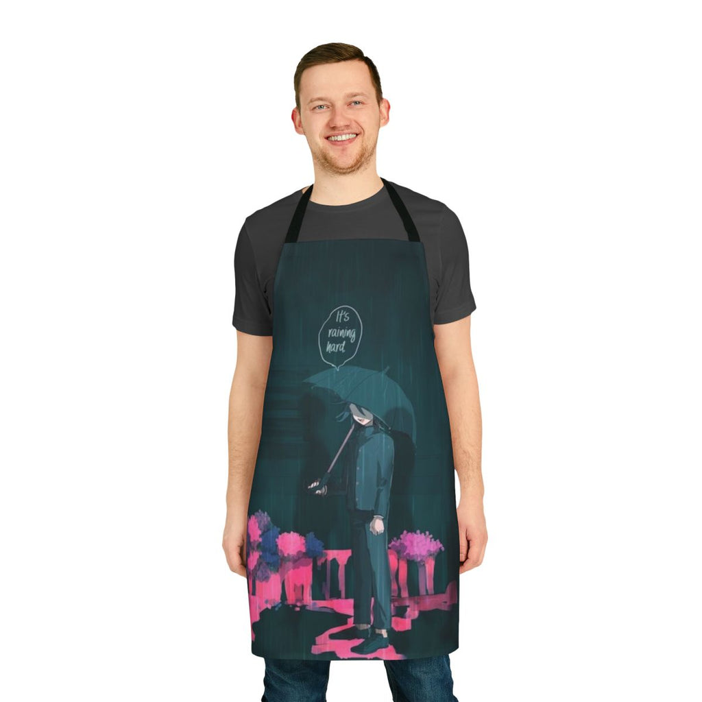 Kokichi Ouma apron featuring the popular "sad boy" character from the anime game