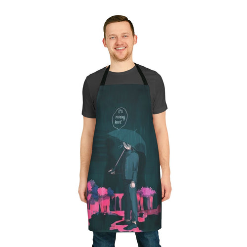 Kokichi Ouma apron featuring the popular "sad boy" character from the anime game