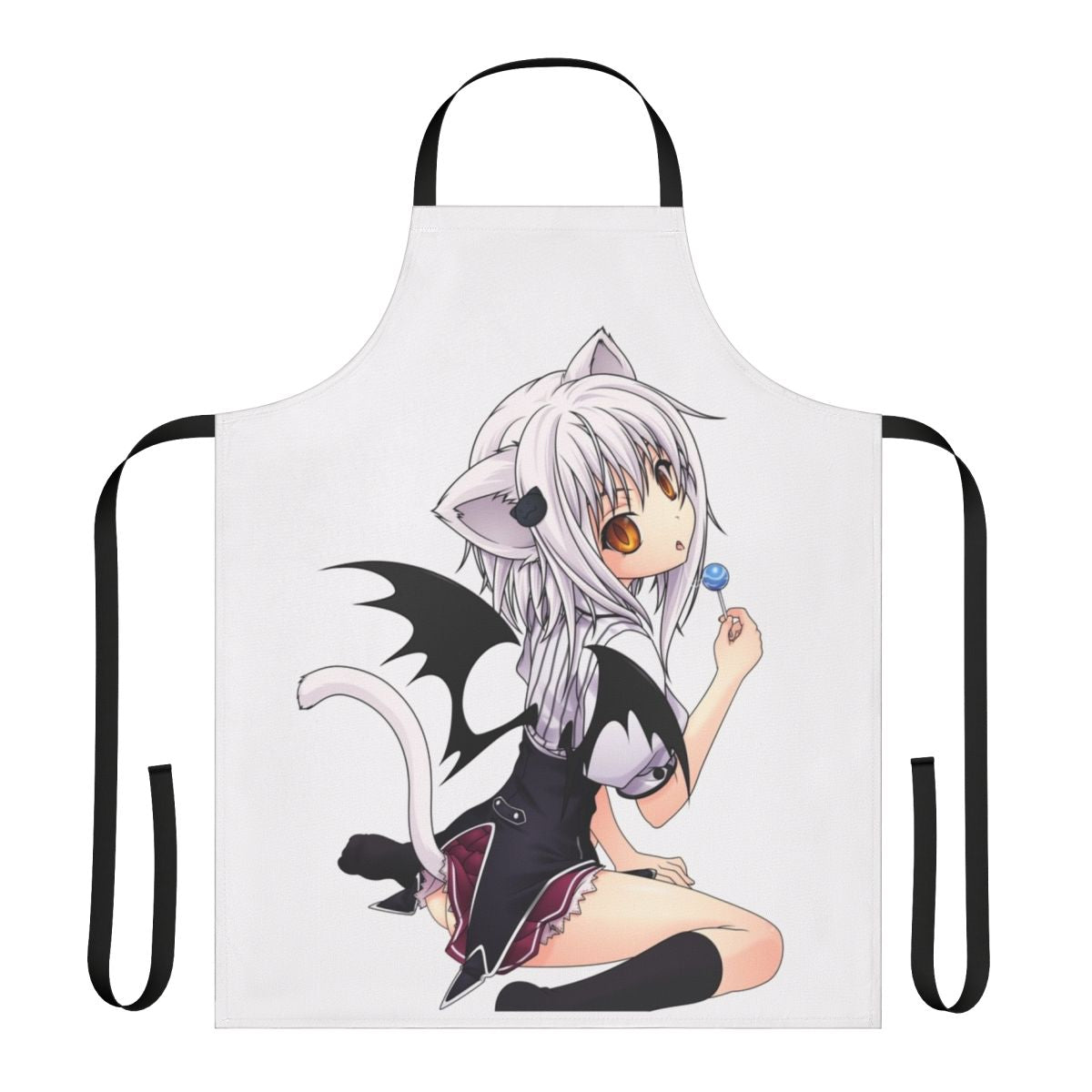Koneko Toujou-inspired apron with cat ear design, perfect for anime fans and cosplay enthusiasts.
