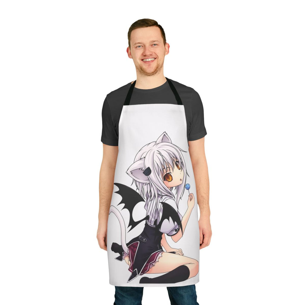 Koneko Toujou-inspired apron with cat ear design, perfect for anime fans and cosplay enthusiasts.
