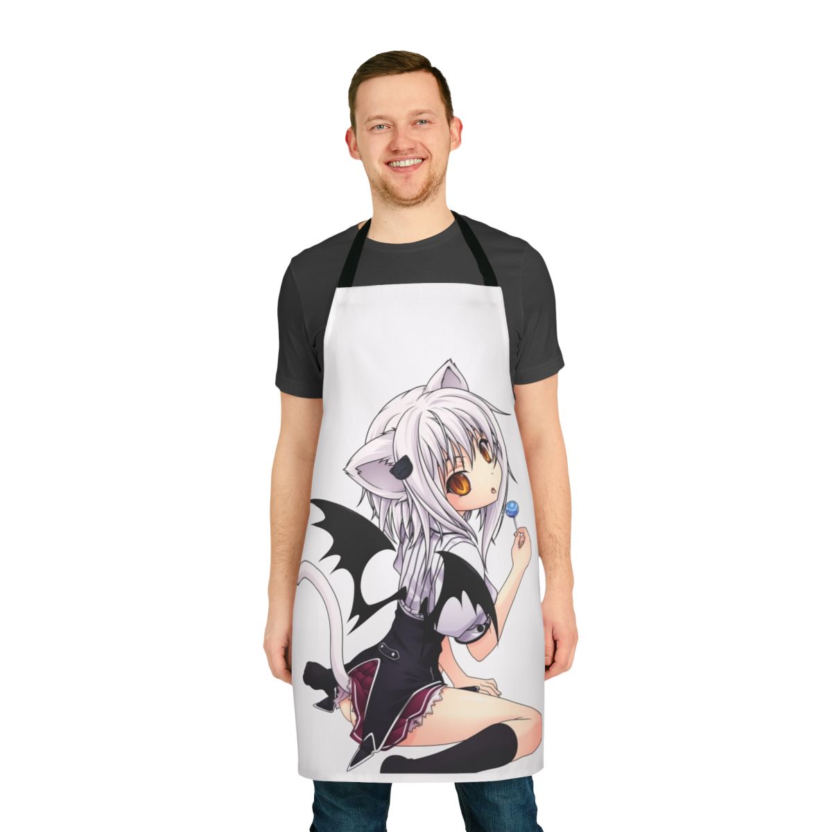 Koneko Toujou-inspired apron with cat ear design, perfect for anime fans and cosplay enthusiasts.
