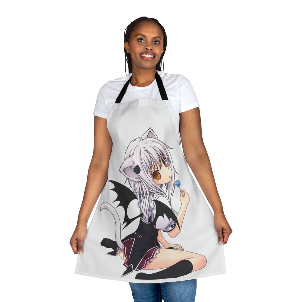 Koneko Toujou-inspired apron with cat ear design, perfect for anime fans and cosplay enthusiasts.