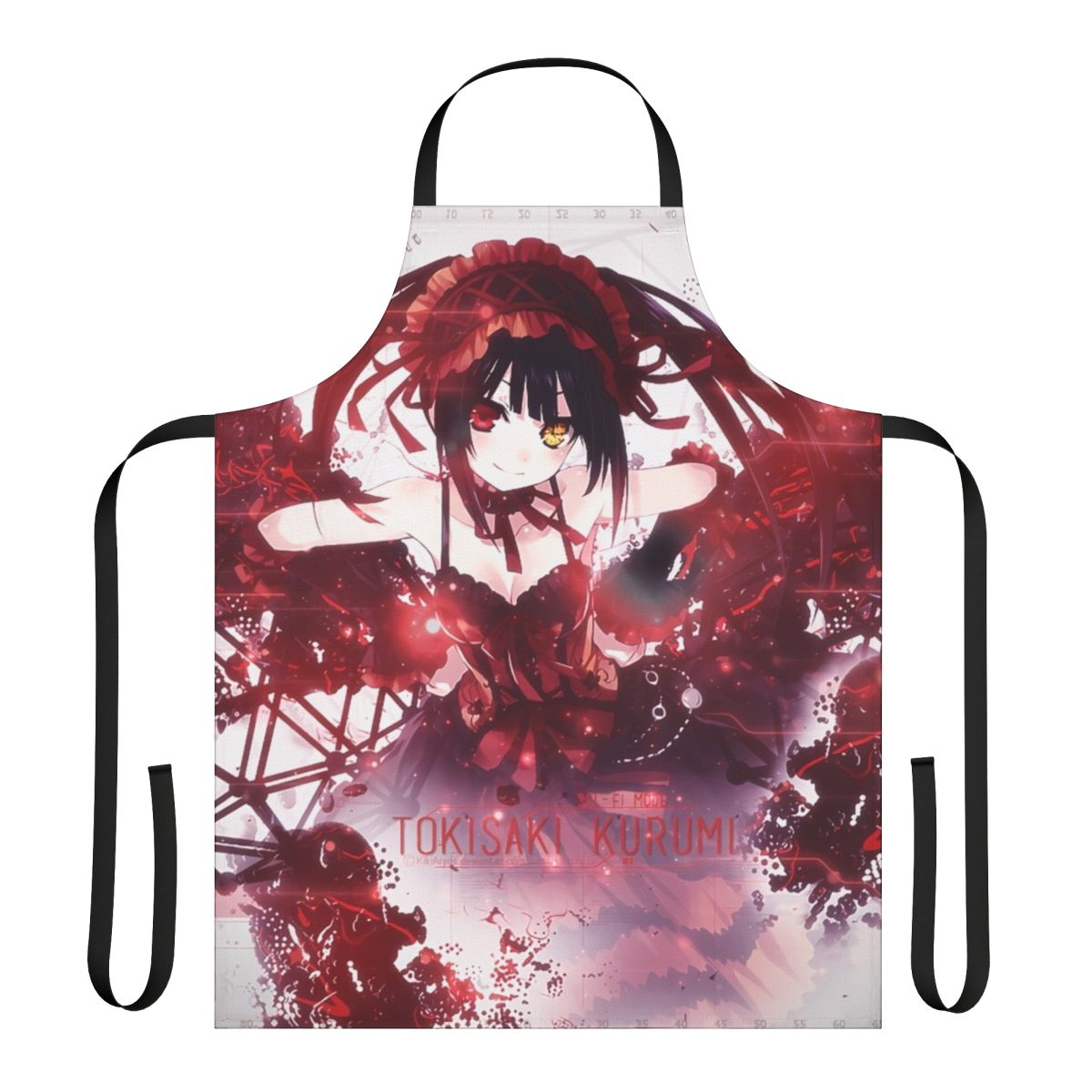 Anime-inspired Kurumi apron with Date A Live character design