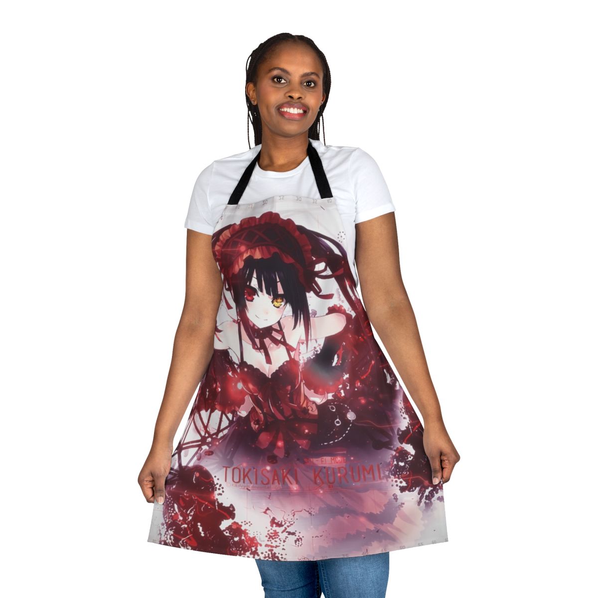 Anime-inspired Kurumi apron with Date A Live character design