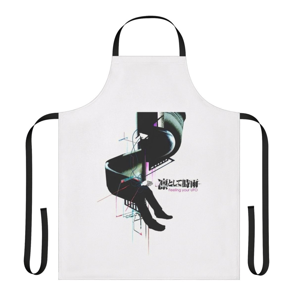 Anime-inspired apron featuring the J-rock band Ling Tosite Sigure's "Feeling Your UFO" design