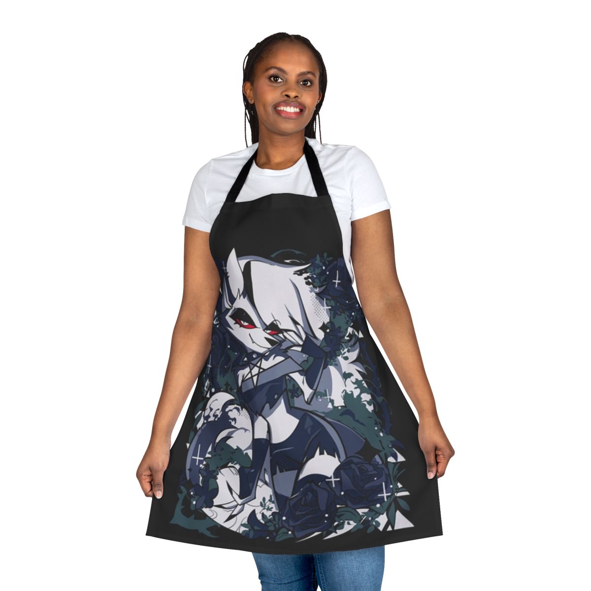 Helluva Boss Loona character depicted on a high-quality apron for fans of the show.