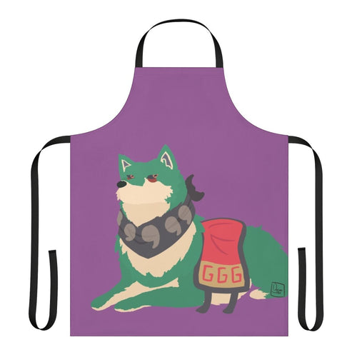 Anime-style apron featuring a whimsical toad design
