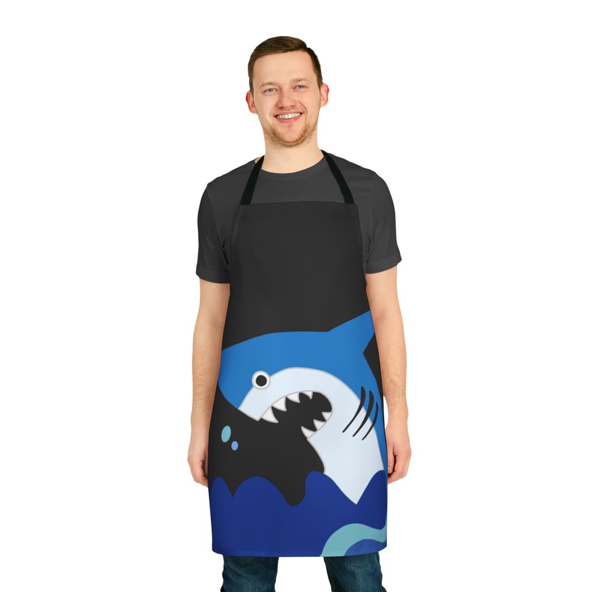 Luffy shark-themed apron for anime and cartoon fans