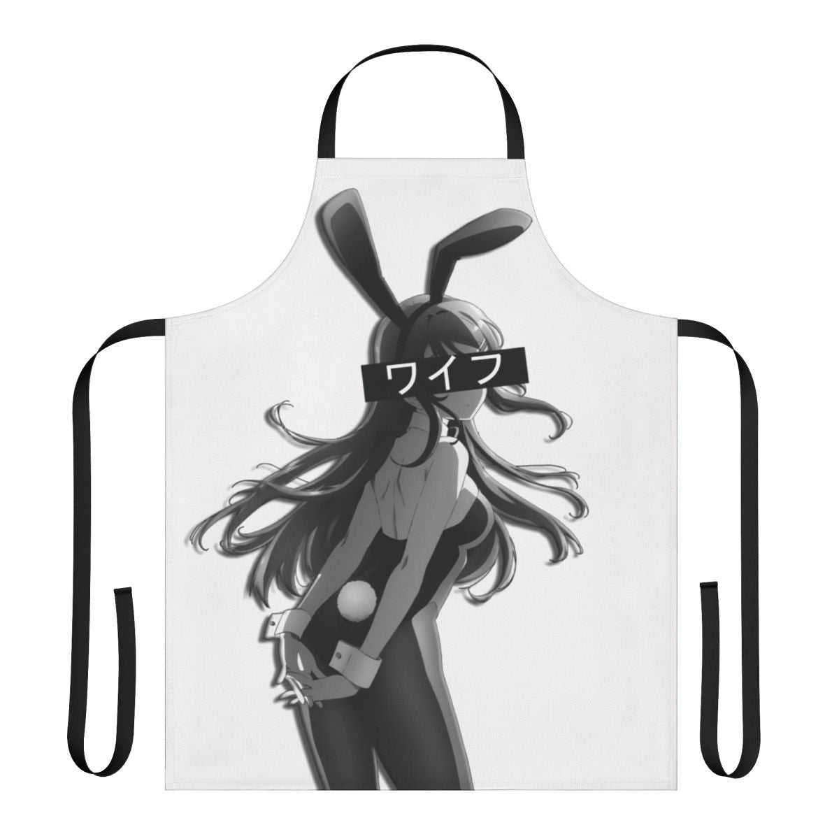 An apron featuring the character Mai Sakurajima from the anime "Rascal Dreams of Bunny Girl Senpai".