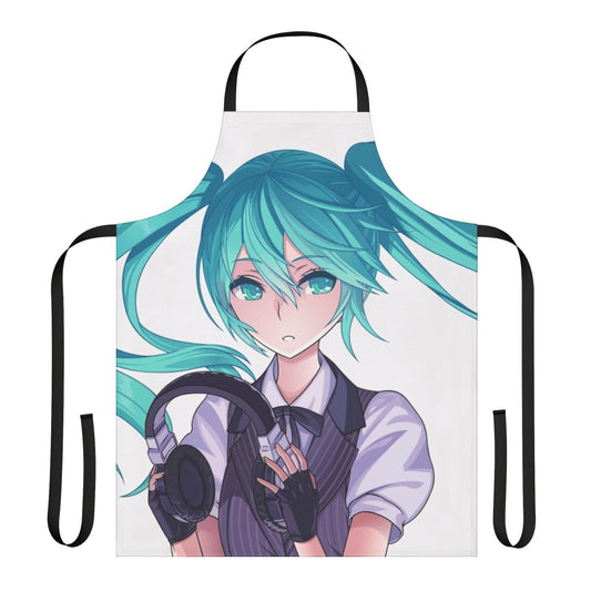 Anime-themed apron featuring Miku Hatsune, a popular Vocaloid character