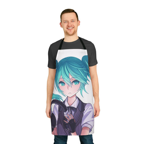 Anime-themed apron featuring Miku Hatsune, a popular Vocaloid character