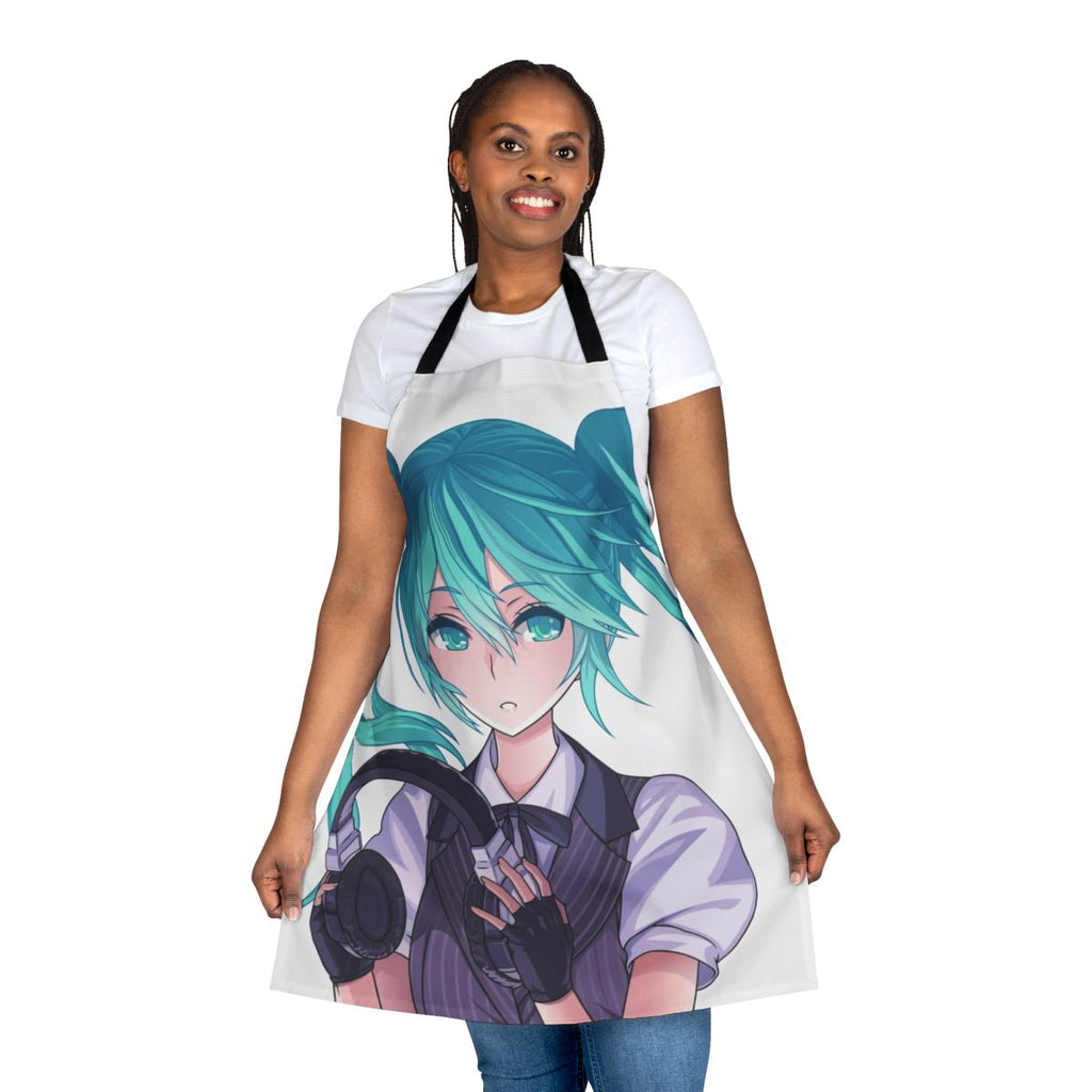 Anime-themed apron featuring Miku Hatsune, a popular Vocaloid character