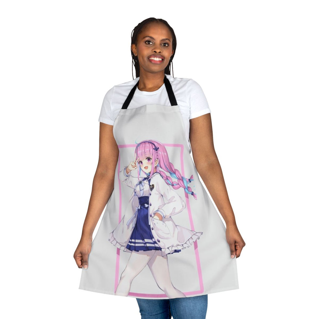 Anime-style apron featuring Minato Aqua, a popular VTuber from Hololive