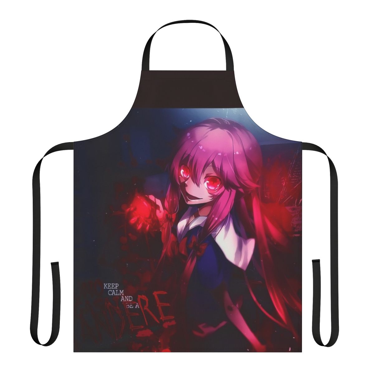 Mirai Nikki-inspired apron featuring the yandere character Gasai Yuno