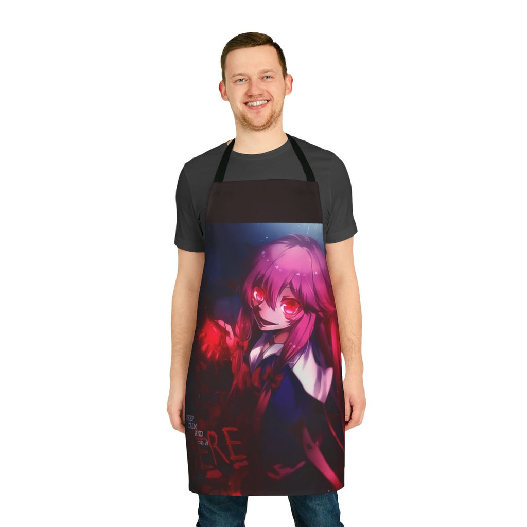 Mirai Nikki-inspired apron featuring the yandere character Gasai Yuno