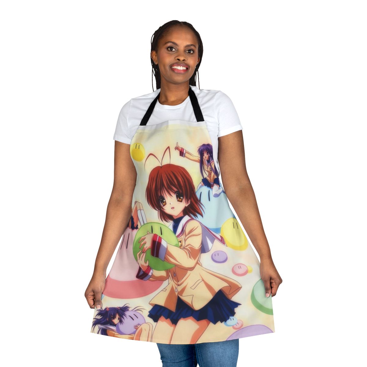 Anime-inspired apron featuring a design based on the character Nagisa Furukawa from the Clannad series