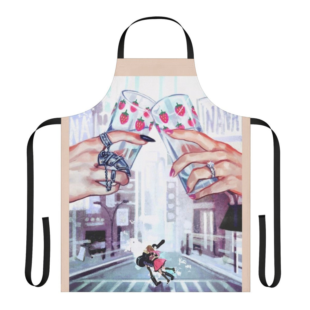 Nana anime-inspired apron featuring characters and designs from the popular series