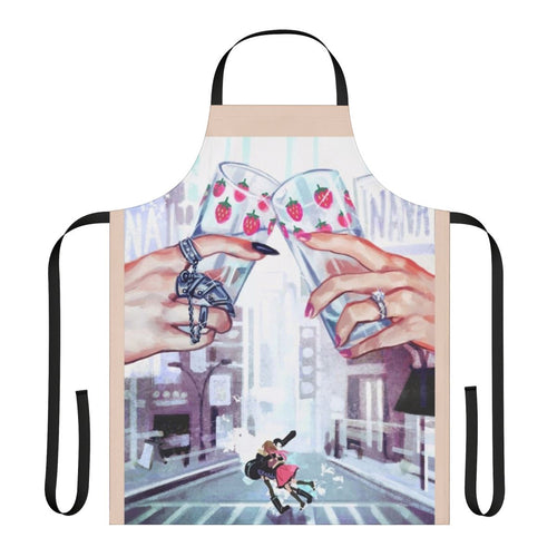 Nana anime-inspired apron featuring characters and designs from the popular series