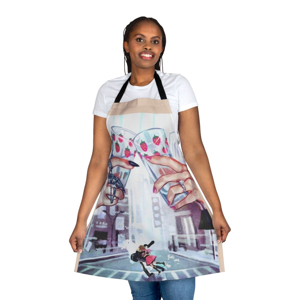 Nana anime-inspired apron featuring characters and designs from the popular series
