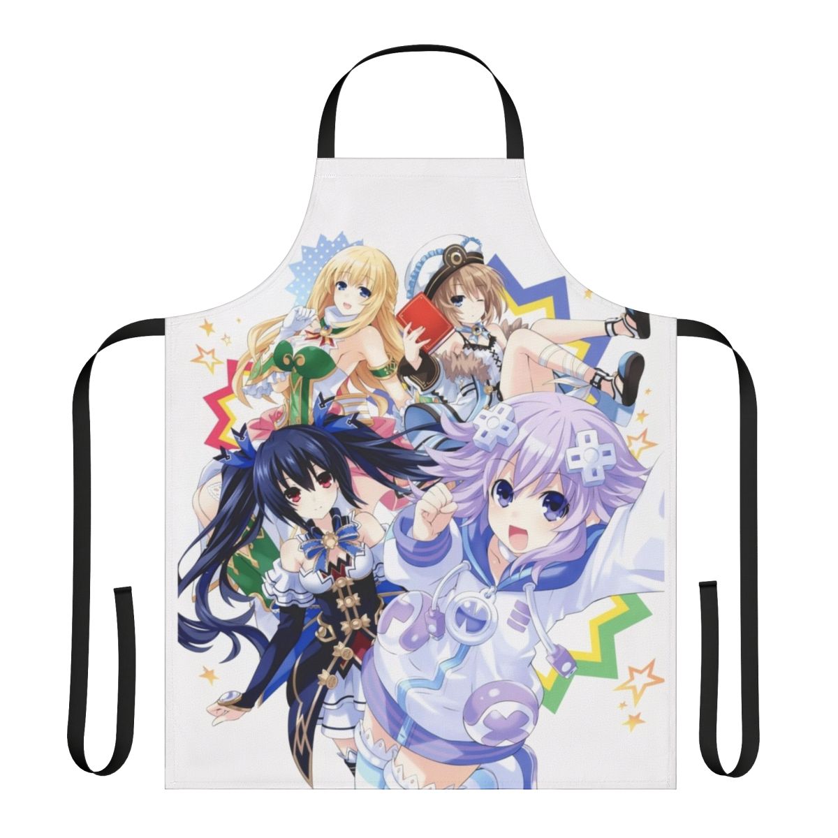 Anime-inspired Neptunia-style apron featuring the CPUs