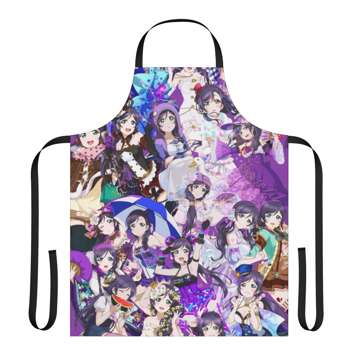 Anime-themed apron featuring the character Nozomi Toujou from the series Love Live