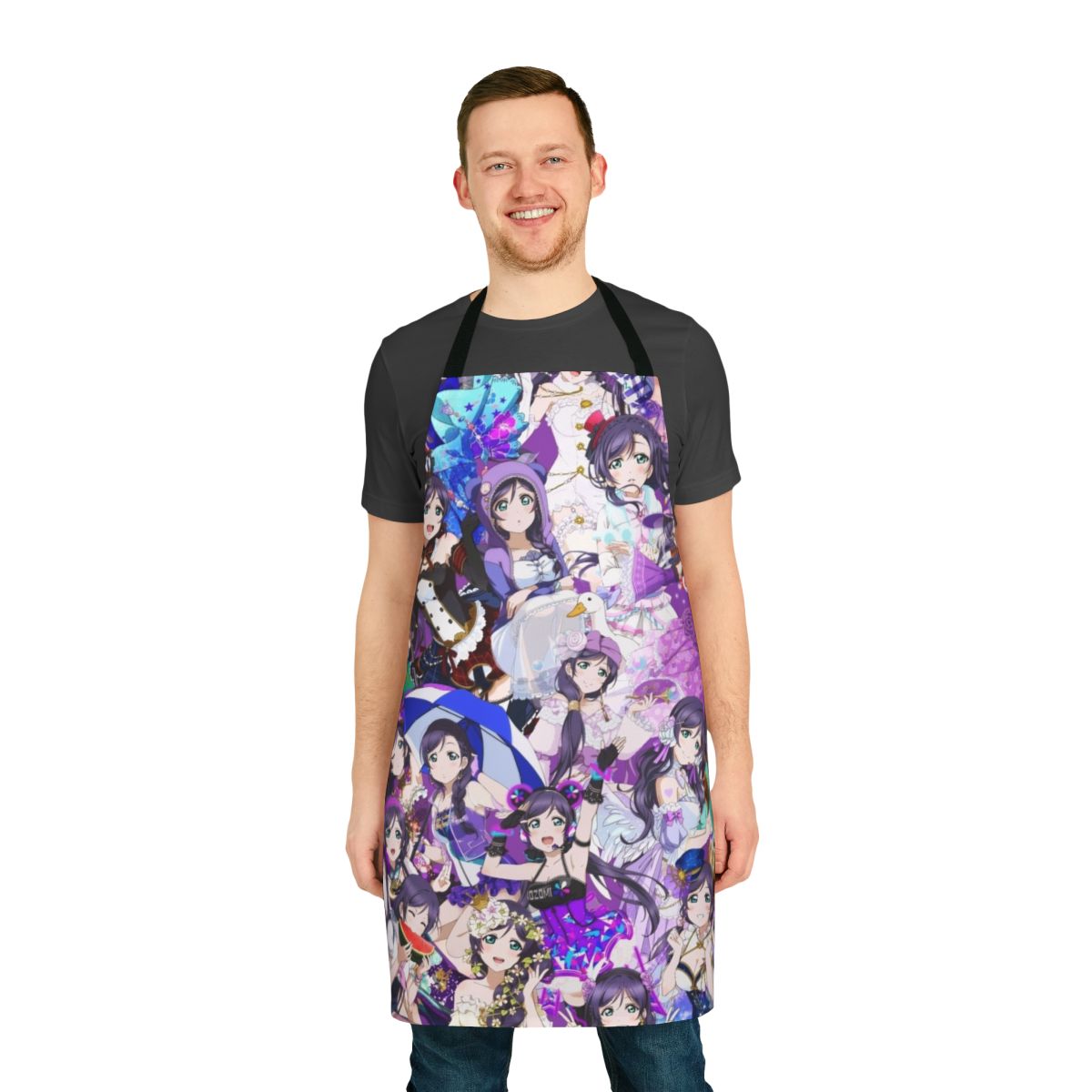 Anime-themed apron featuring the character Nozomi Toujou from the series Love Live